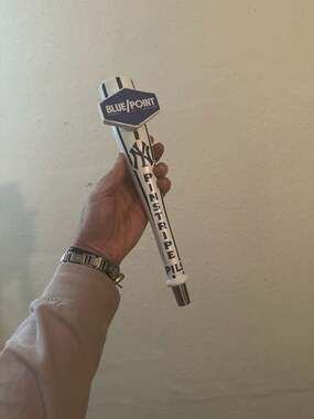 Blue Point Brewing NY Pinstripe Pils Baseball Bat Beer Tap Handle New York Yanke